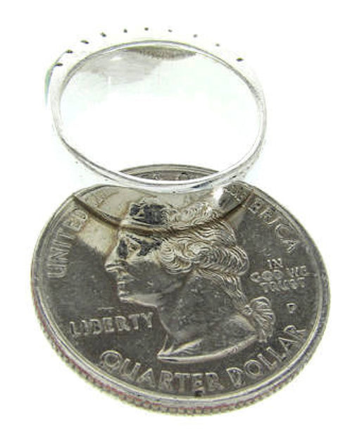 Silver Southwestern Turquoise Inlay Ring Size 6-1/4 CW63620